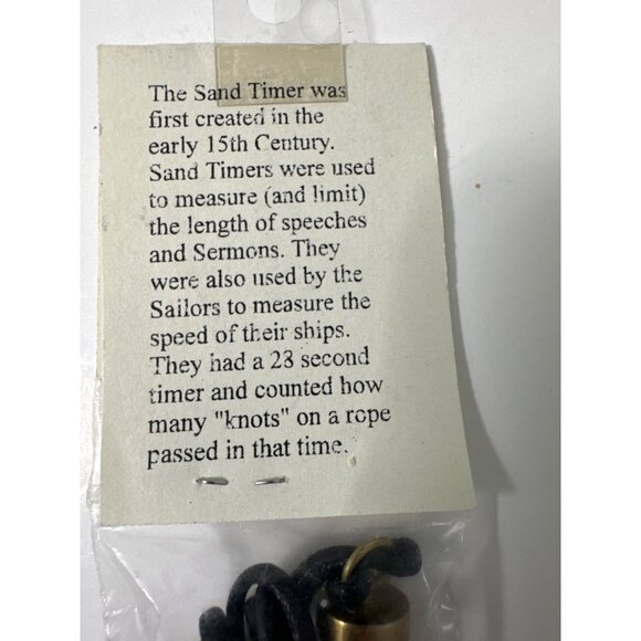 Mini Sand Timer Necklace On 30" Cord Time Management Procrastinators & Speakers - Picture 4 of 5